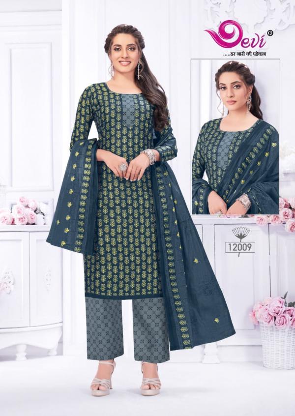 Devi Icon Vol-12 Cotton Designer Patiyala Dress Mater